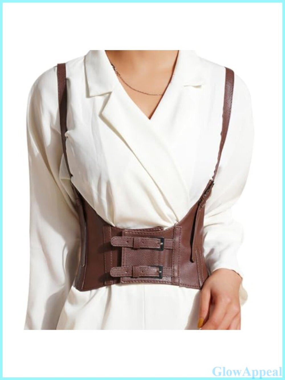 Faux Leather Wide Elastic Underbust Corset Belt Steampunk Strap Waist